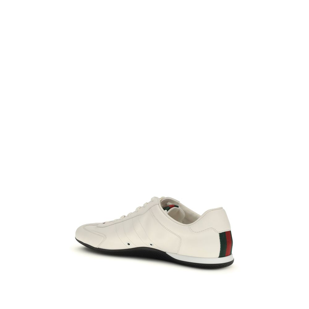 Gucci White Calf Leather Low-Top Sneakers