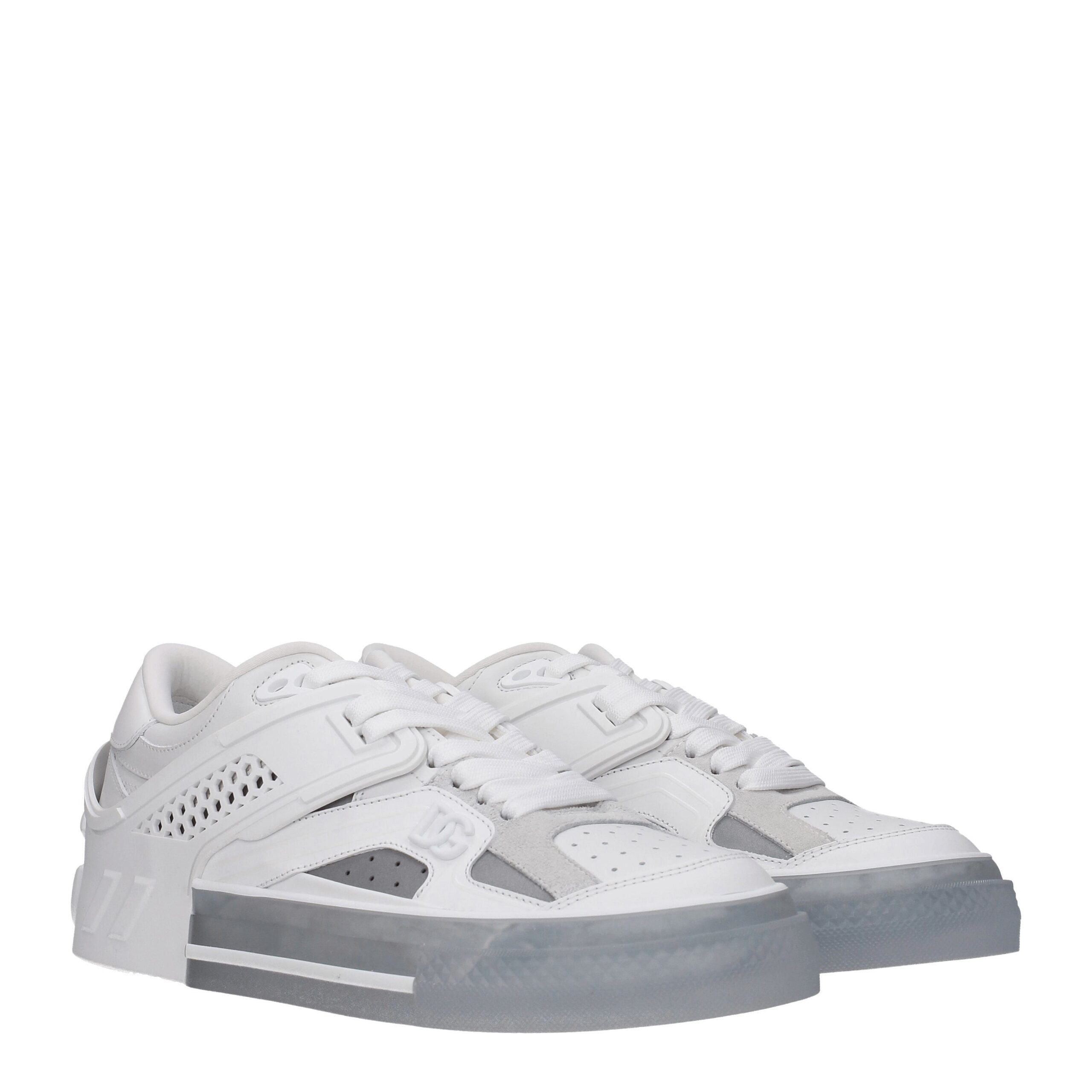 Dolce & Gabbana Δερμάτινα Sneakers Low Top σε Λευκό
