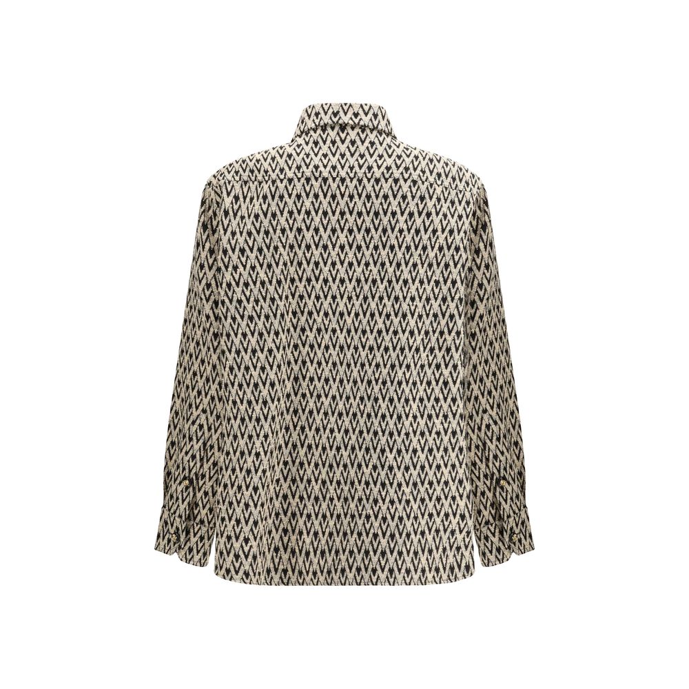 Valentino Cotton Jacquard Multicolour Coat