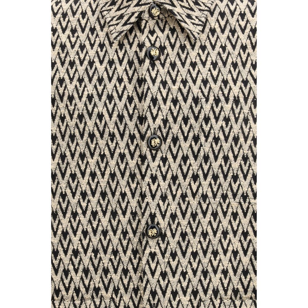 Valentino Cotton Jacquard Multicolour Coat