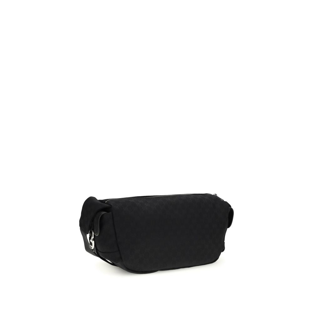 Gucci GG Fabric Shoulder Bag in Black