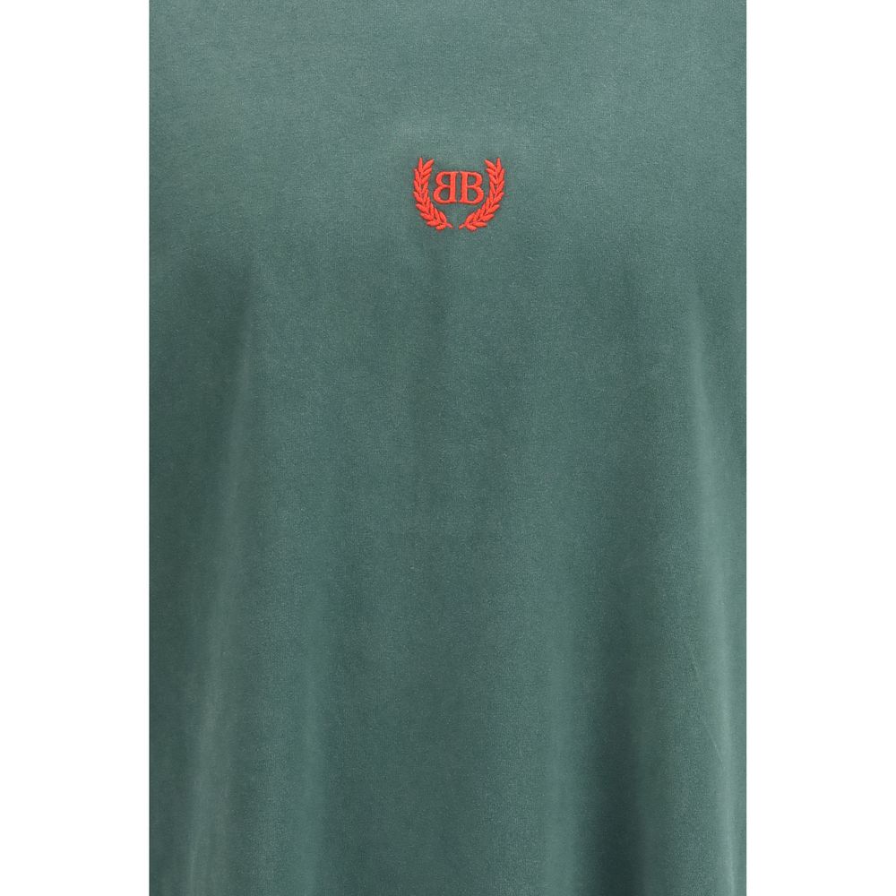Balenciaga Embroidered Bicolor Cotton T-Shirt