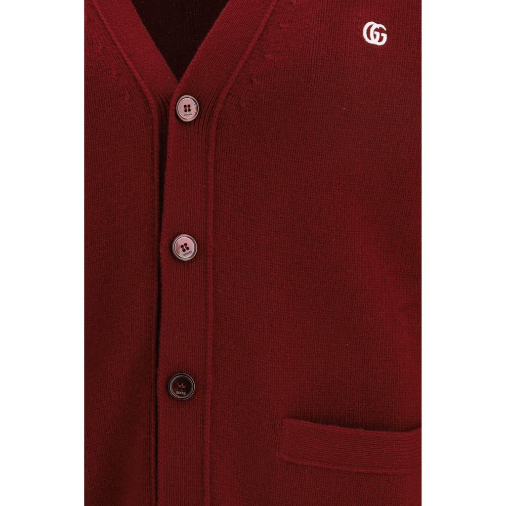Gucci Wool Cardigan in Bordeaux