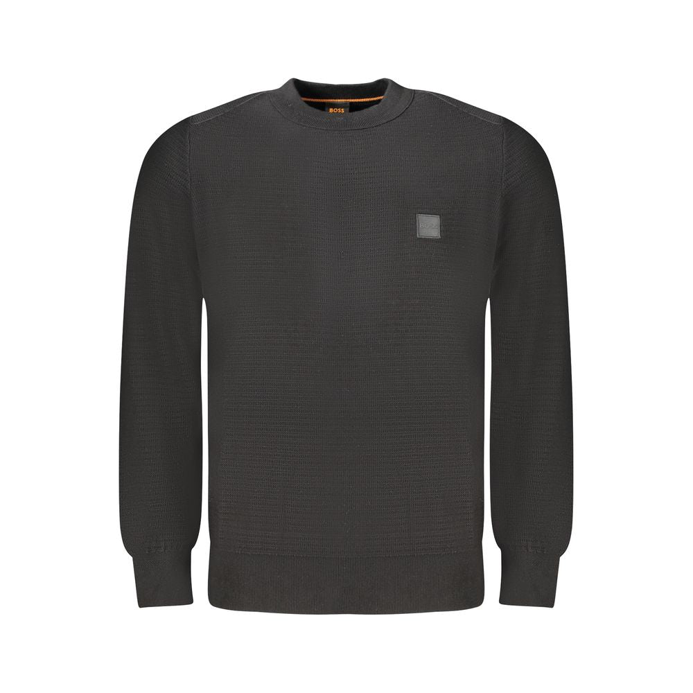 Hugo Boss Cotton-Cashmere Sweater in Black