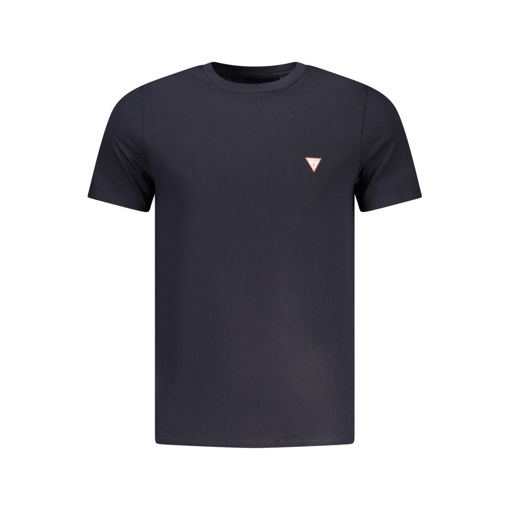 Guess Μπλε Βαμβακερό T-Shirt