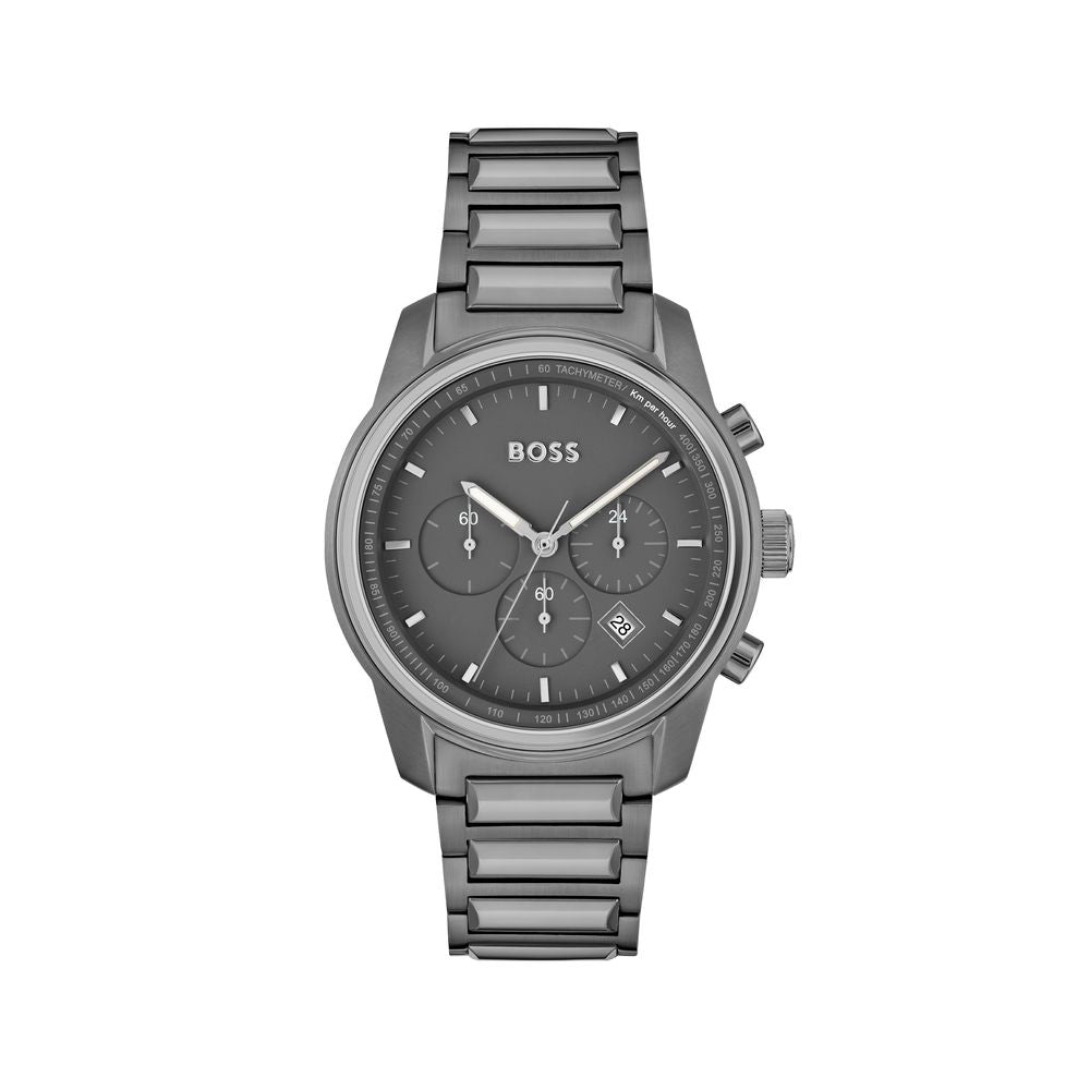 Gray Stainless Steel Dress Watch mens luxury fashion - Mens Edit