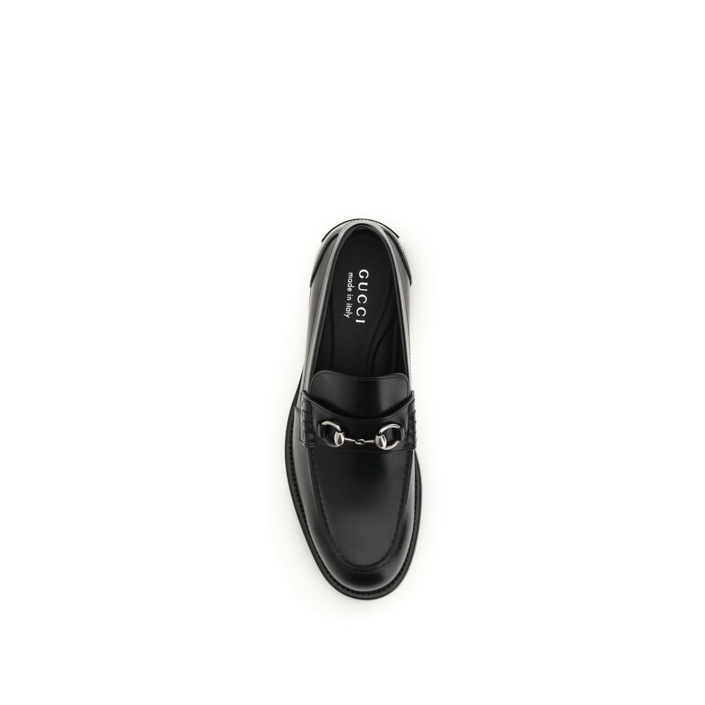 Gucci Δερμάτινα Horsebit Loafers από δέρμα μοσχαριού σε Μαύρο