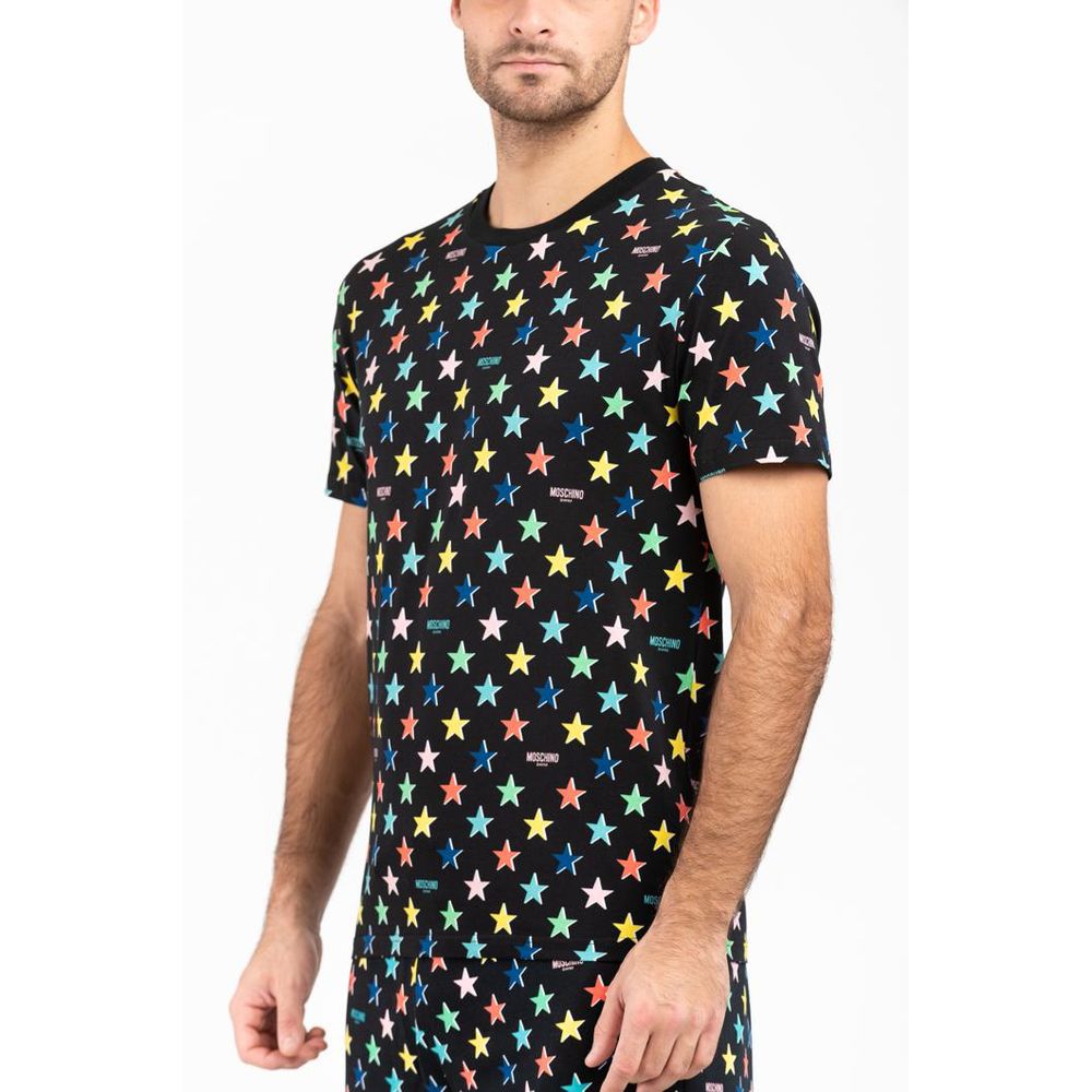 Moschino Black Fantasy Graphic Cotton T-Shirt