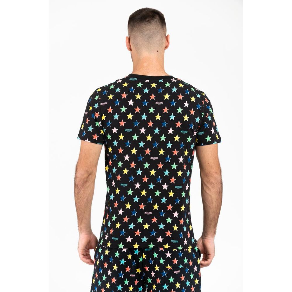 Moschino Black Fantasy Graphic Cotton T-Shirt