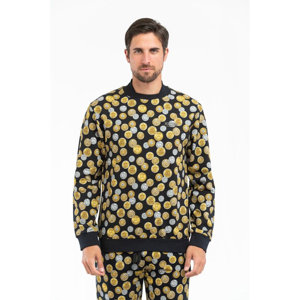 Moschino Black Cotton Sweatshirt Logo Print mens luxury fashion - Mens Edit