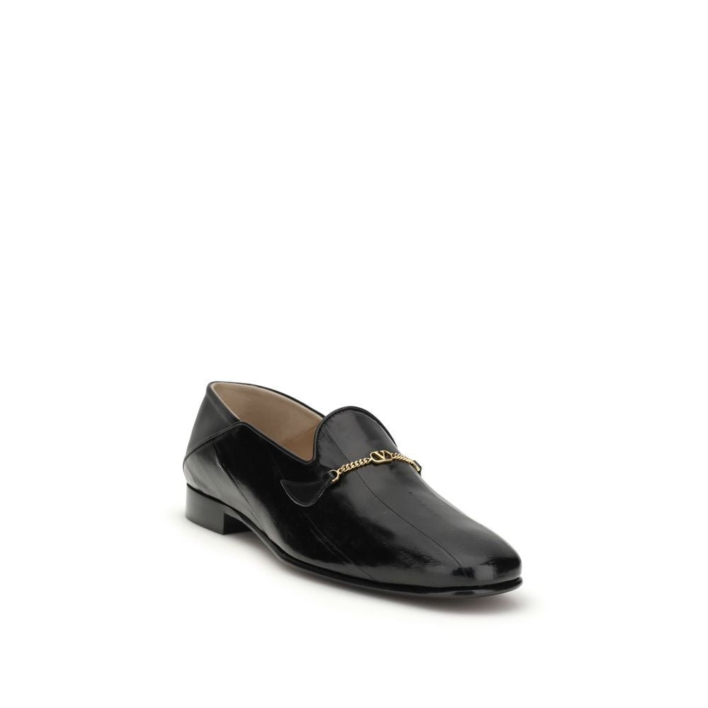Valentino Garavani Loafers από δέρμα μοσχαριού Bos Taurus σε Μαύρο