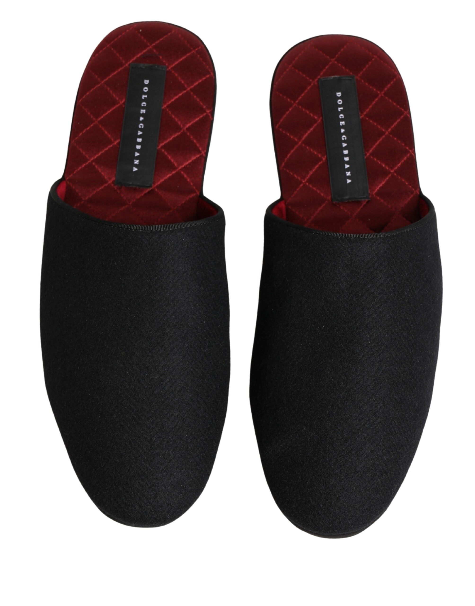 Dolce & Gabbana Slippers από μαλλί και κασμίρι σε Μαύρο