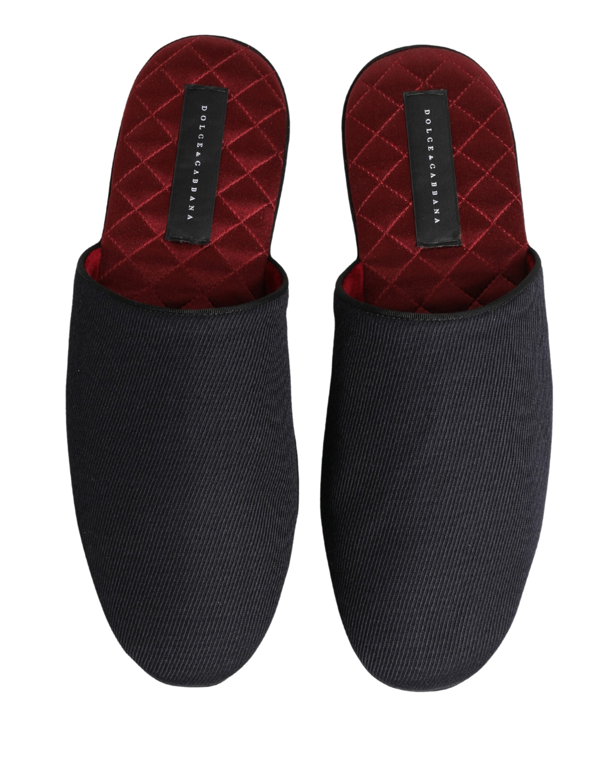 Dolce & Gabbana Slippers από μαλλί και βαμβάκι σε Σκούρο Μπλε