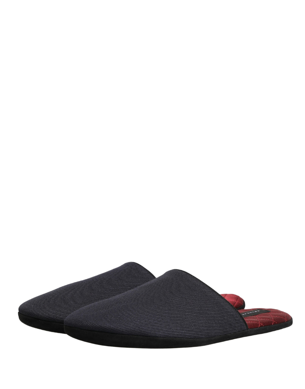 Dolce & Gabbana Wool-Cotton Slippers in Dark Navy