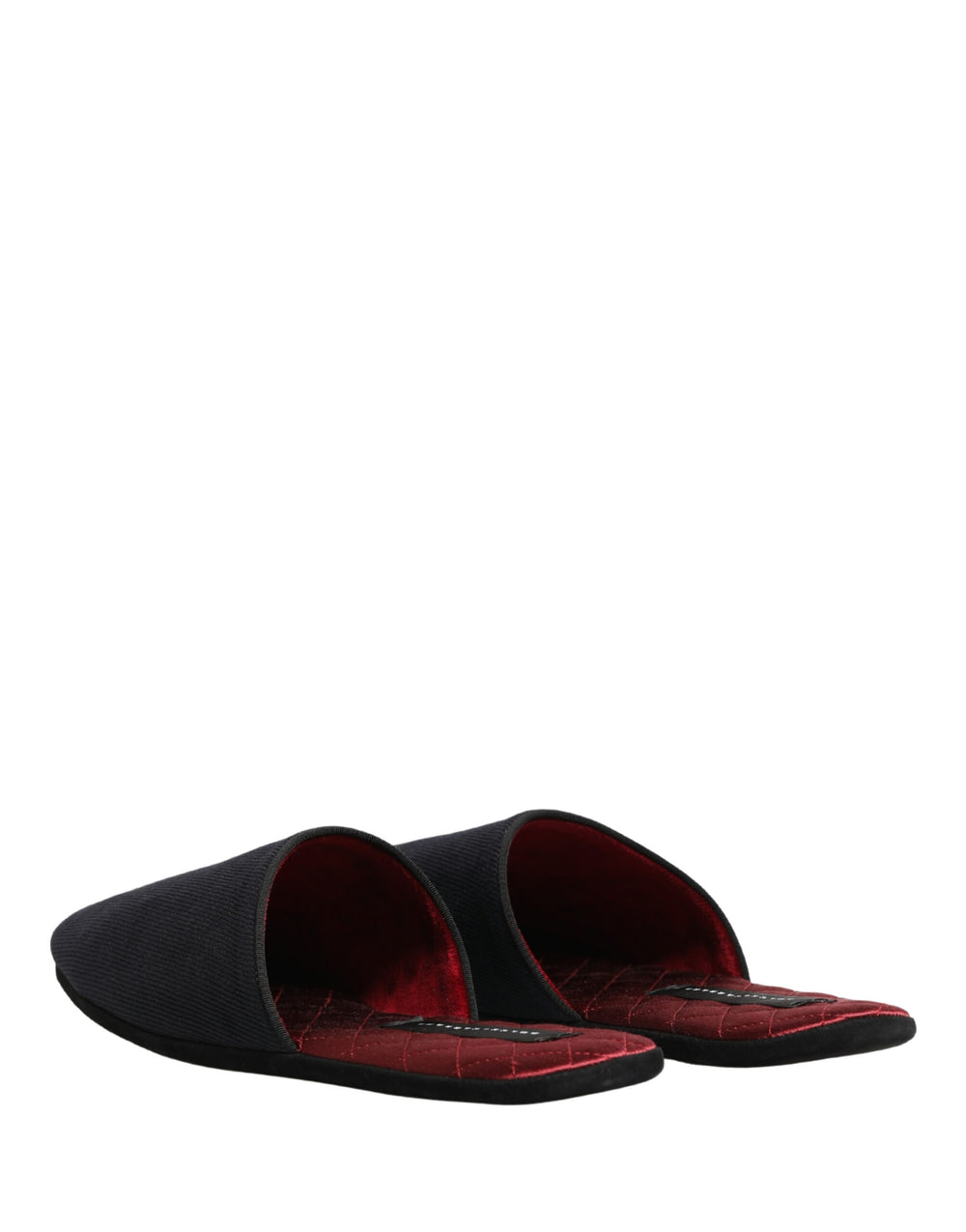Dolce & Gabbana Wool-Cotton Slippers in Dark Navy
