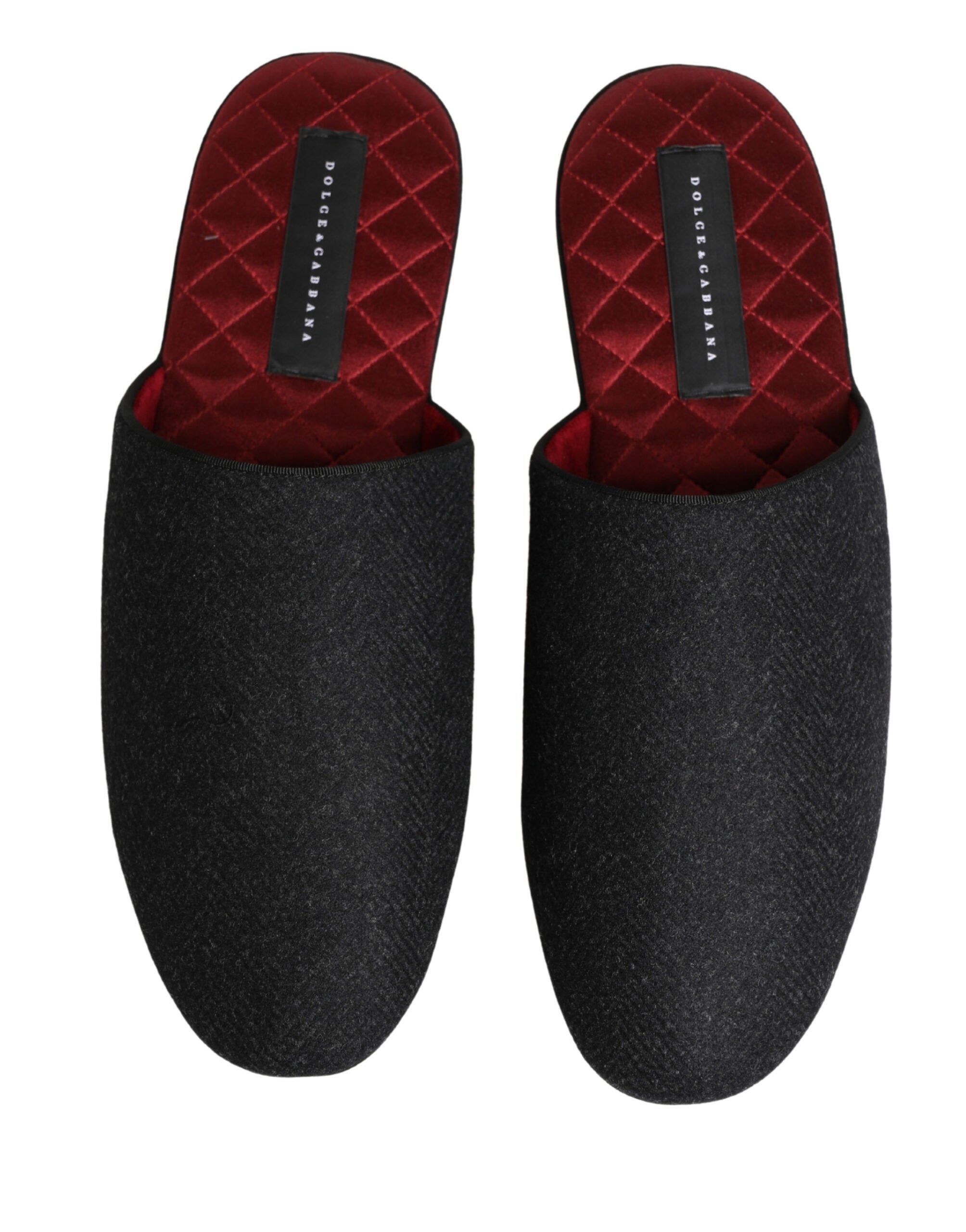 Dolce & Gabbana Slippers από Μαλλί και Κασμίρι σε Ανθρακί