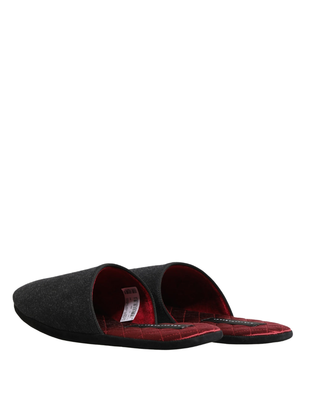 Dolce & Gabbana Wool Cashmere Slippers in Anthracite