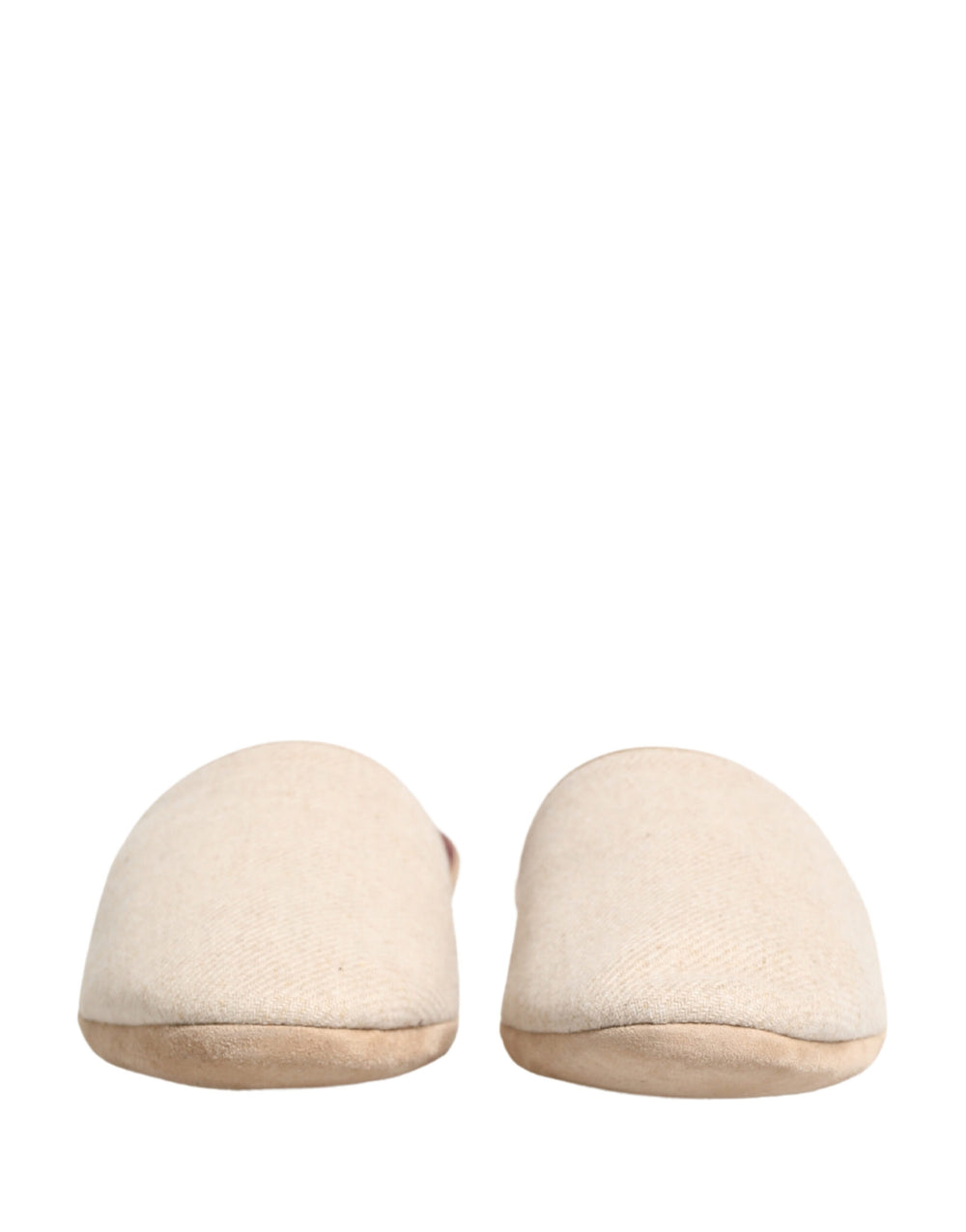 Dolce & Gabbana Shetland Wool Slippers in Beige
