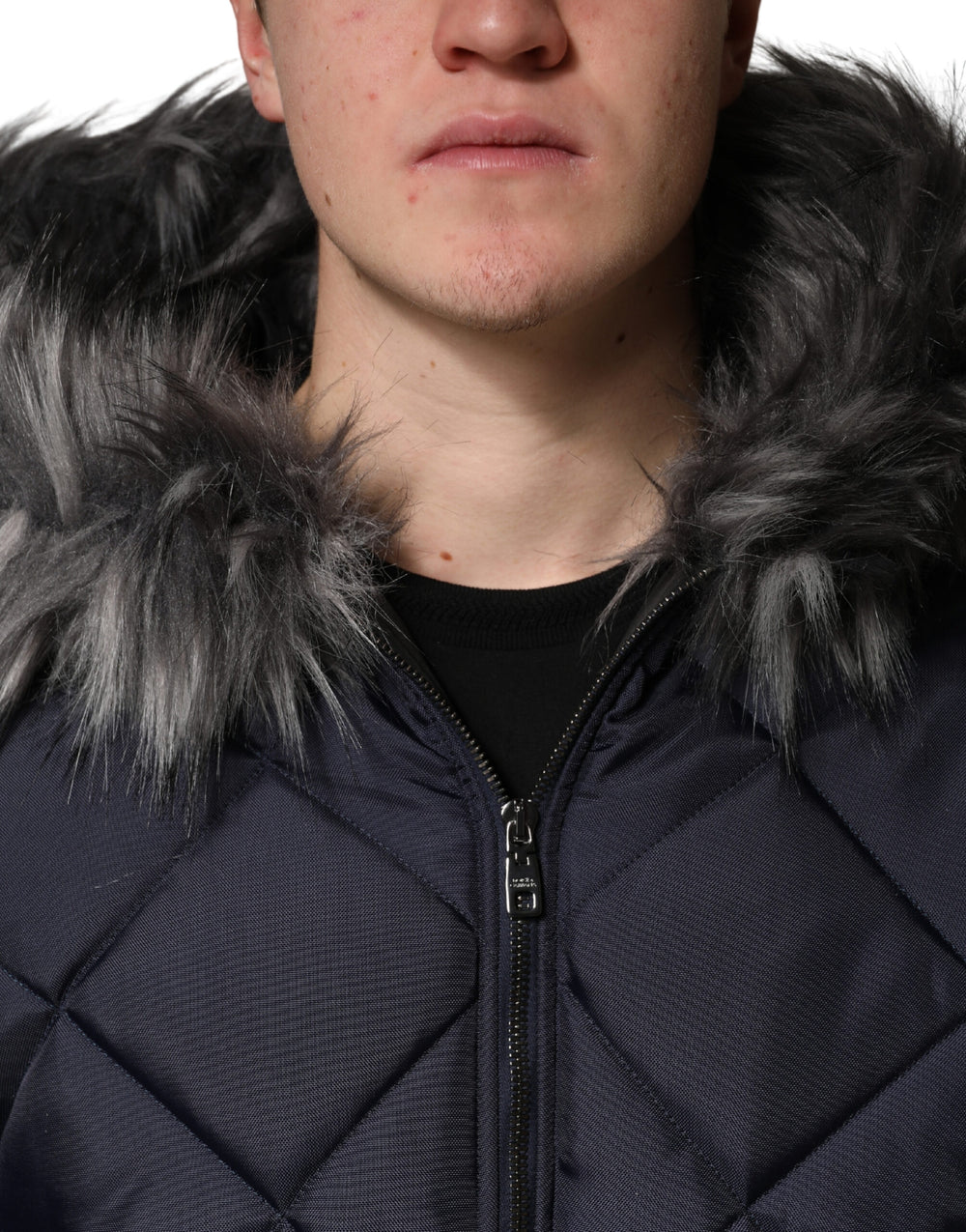 Dolce & Gabbana Quilted Hooded Jacket in Black