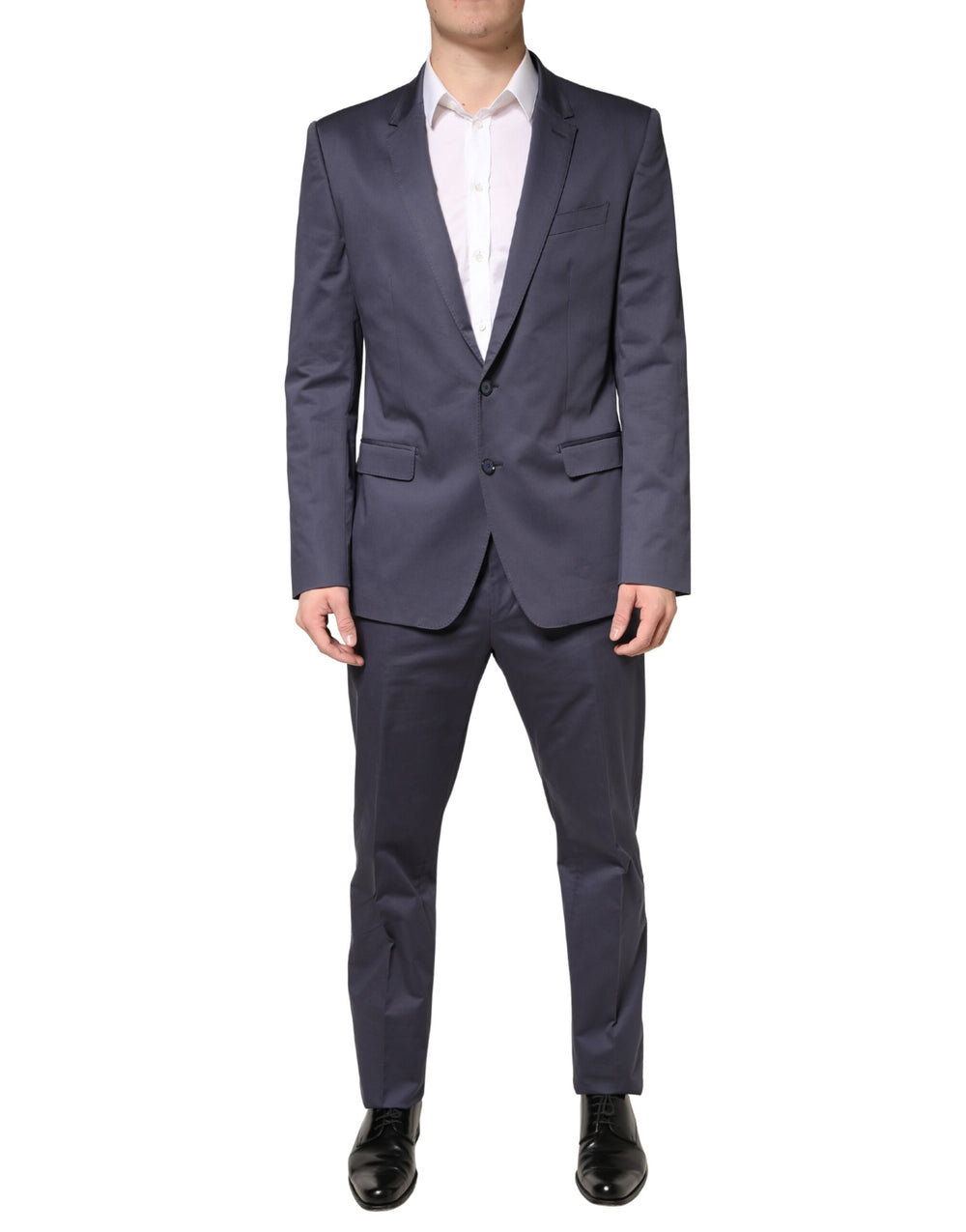 Dolce & Gabbana Cotton MARTINI Slim Fit Suit in Blue