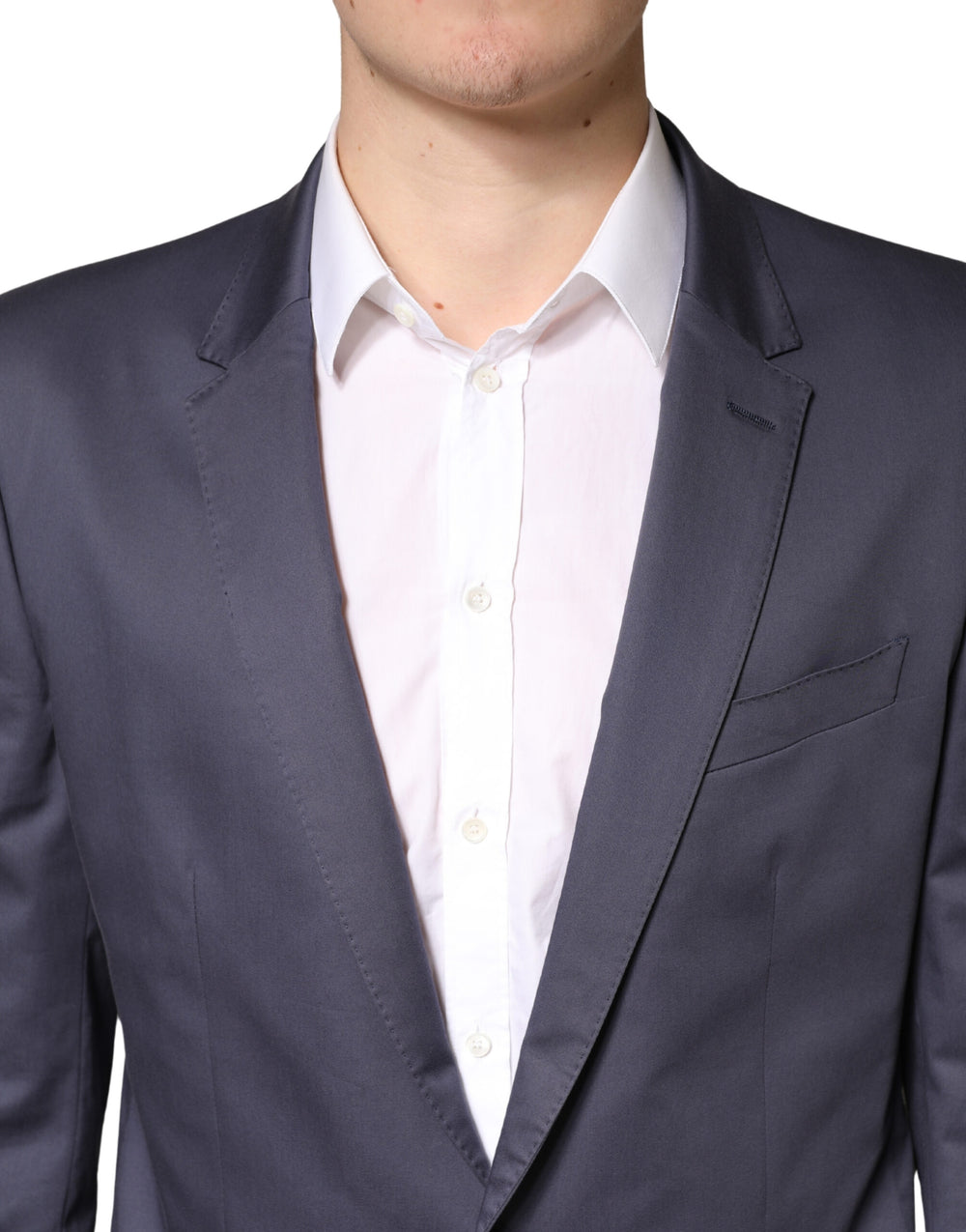 Dolce & Gabbana Cotton MARTINI Slim Fit Suit in Blue