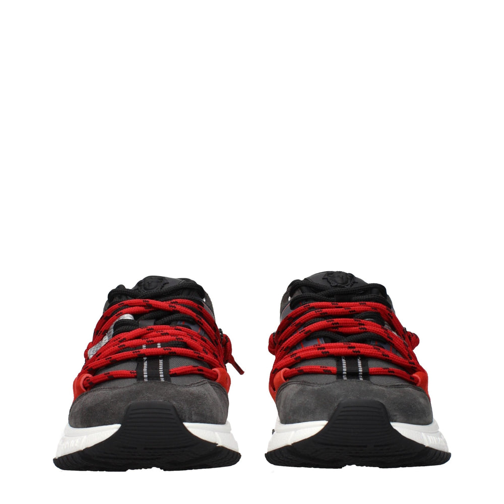 Versace Δερμάτινα Chunky Sneakers σε Γκρι