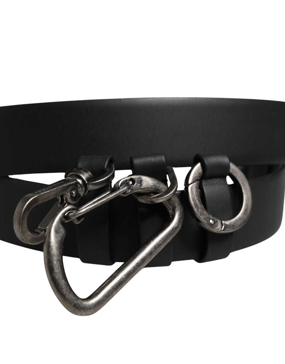 Dolce & Gabbana Calf Leather Belt in Black
