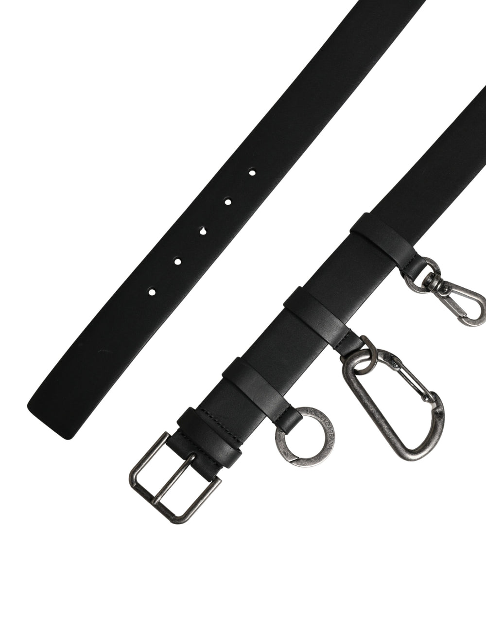 Dolce & Gabbana Calf Leather Belt in Black