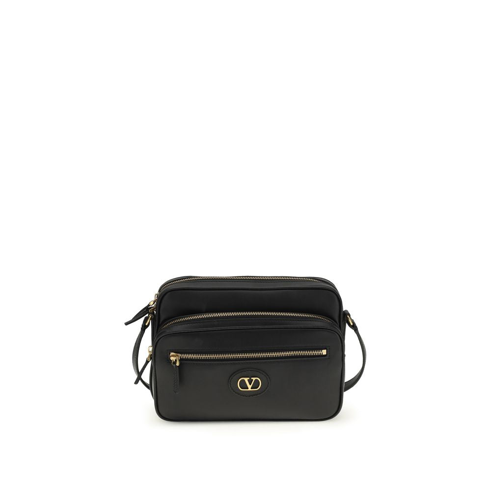 Valentino Garavani Antibes Shoulder Bag από δέρμα μοσχαριού σε Μαύρο