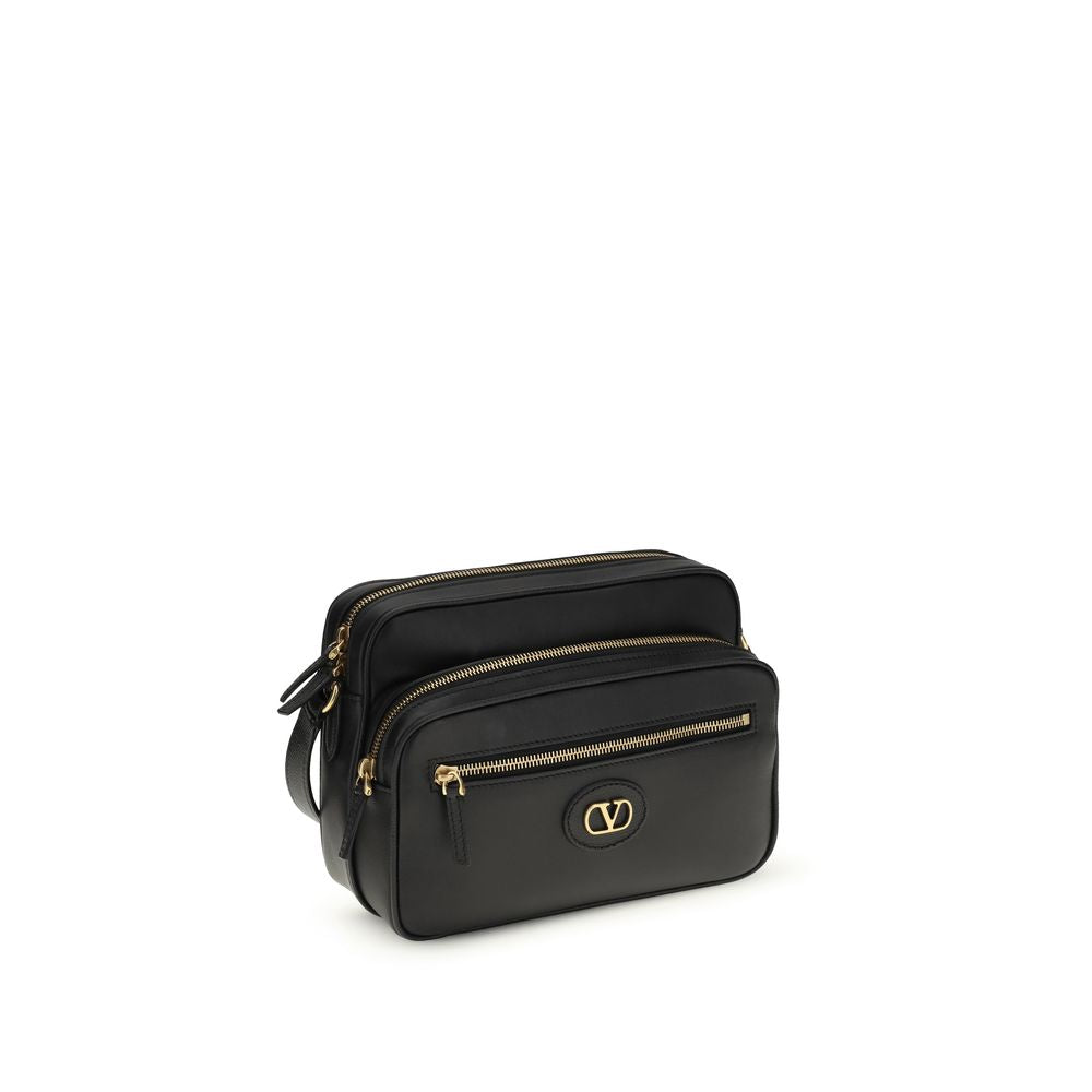 Valentino Garavani Antibes Shoulder Bag από δέρμα μοσχαριού σε Μαύρο