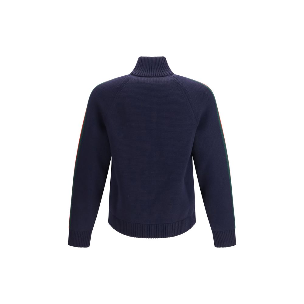 Gucci 100% Wool Zip-Up Jacket in Blue