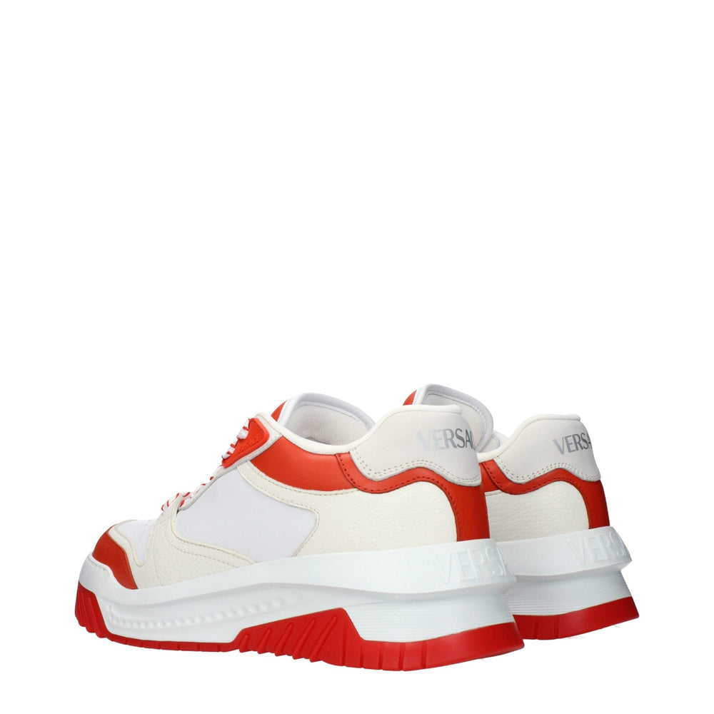 Versace Leather Low-Profile Sneakers in Blue