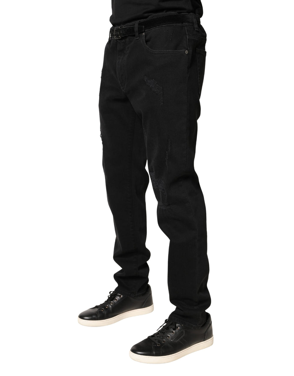 Dolce & Gabbana Black Tattered Skinny Jeans