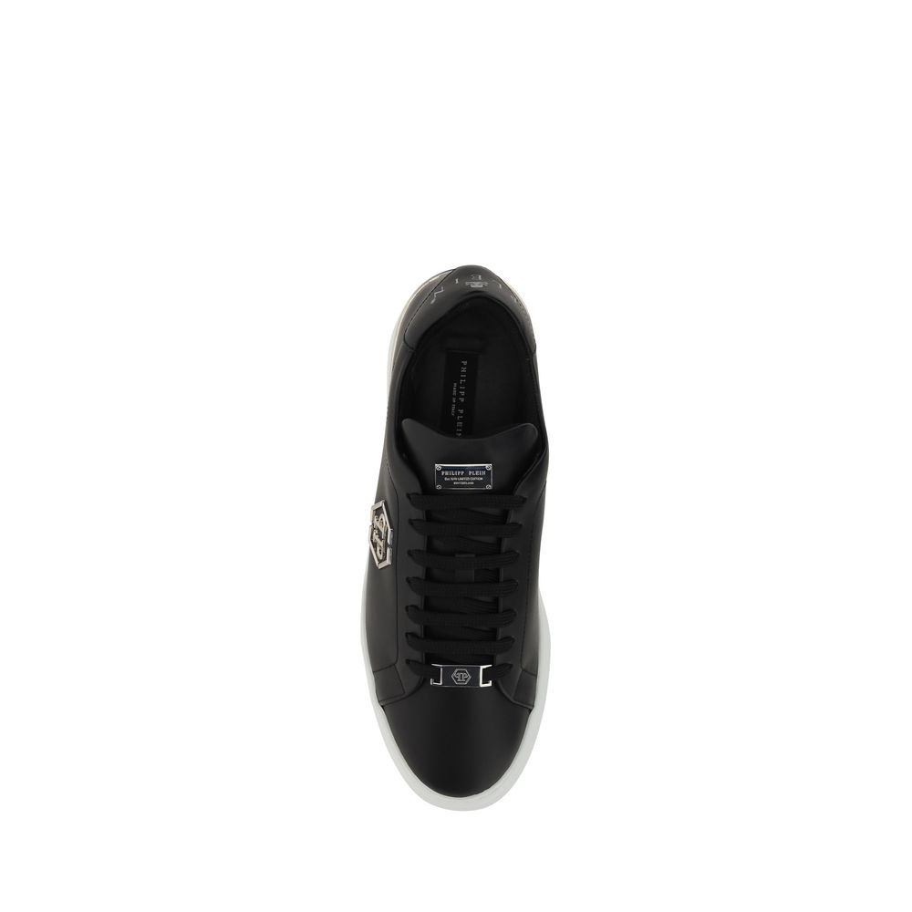 Philipp Plein Black Calf Leather Bos Taurus Sneakers