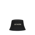 Valentino Garavani Black Cotton Bucket Hat Embroidered mens luxury fashion - Mens Edit