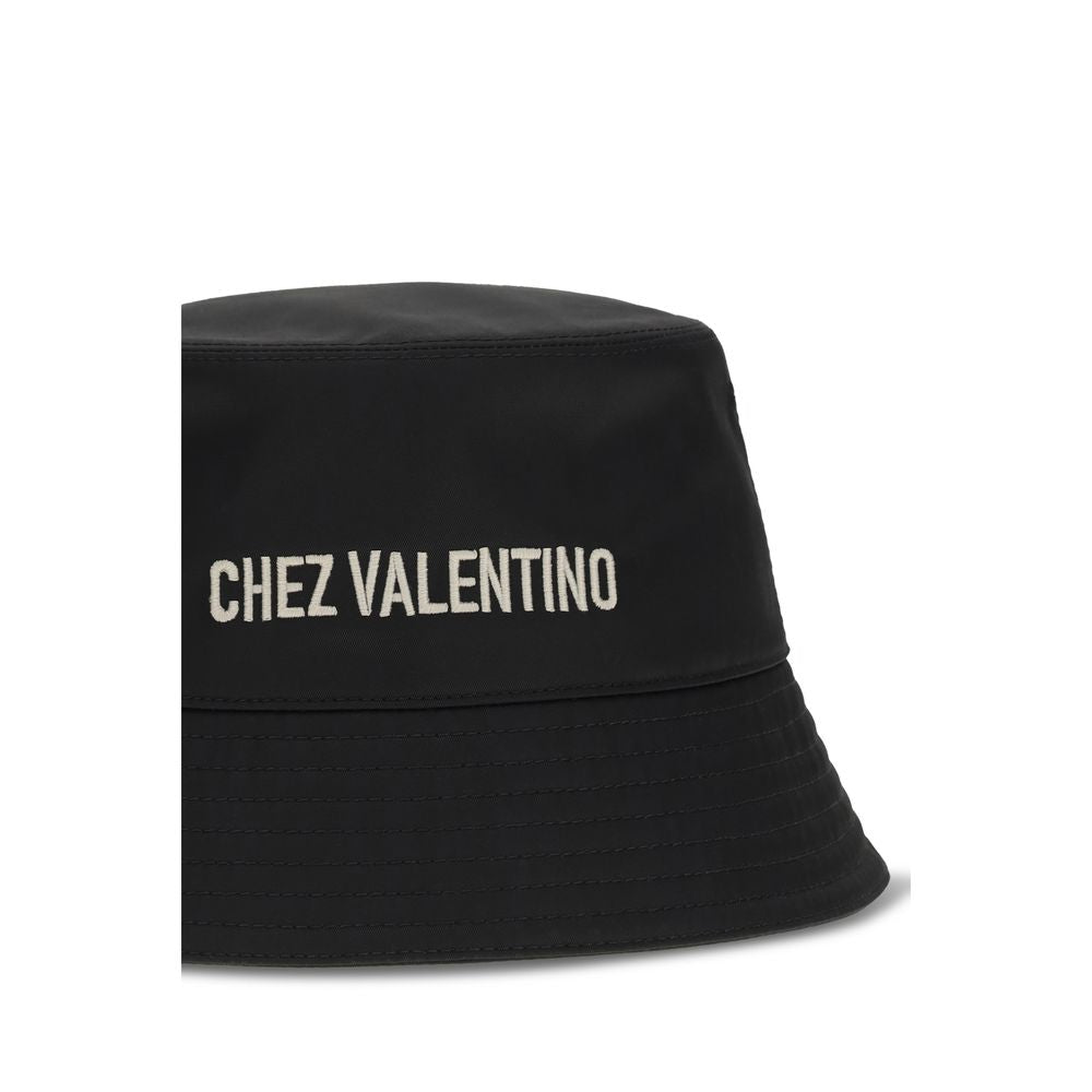 Valentino Garavani Cotton Bucket Hat in Black