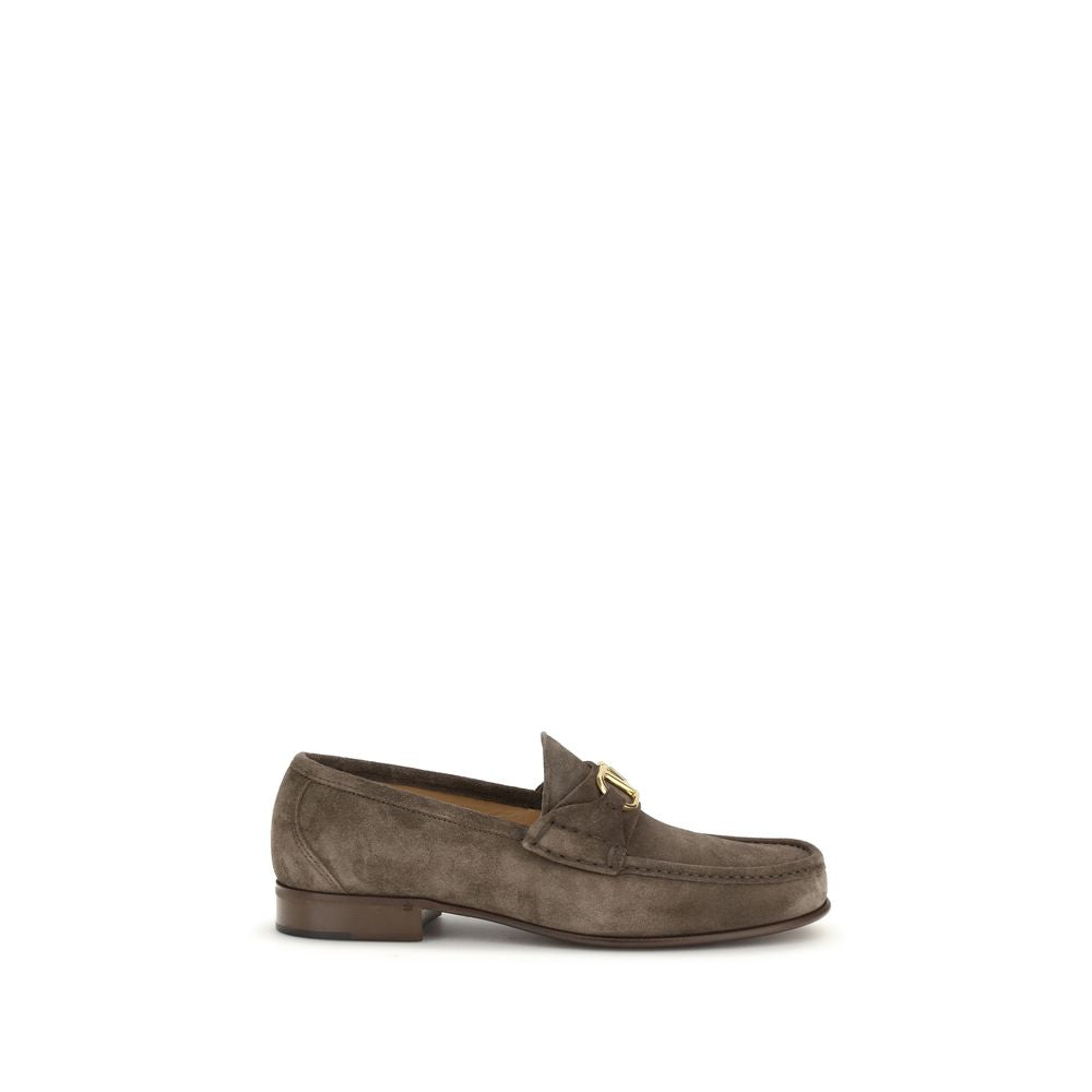 Valentino Garavani Brown Calf Leather Loafers mens luxury fashion - Mens Edit