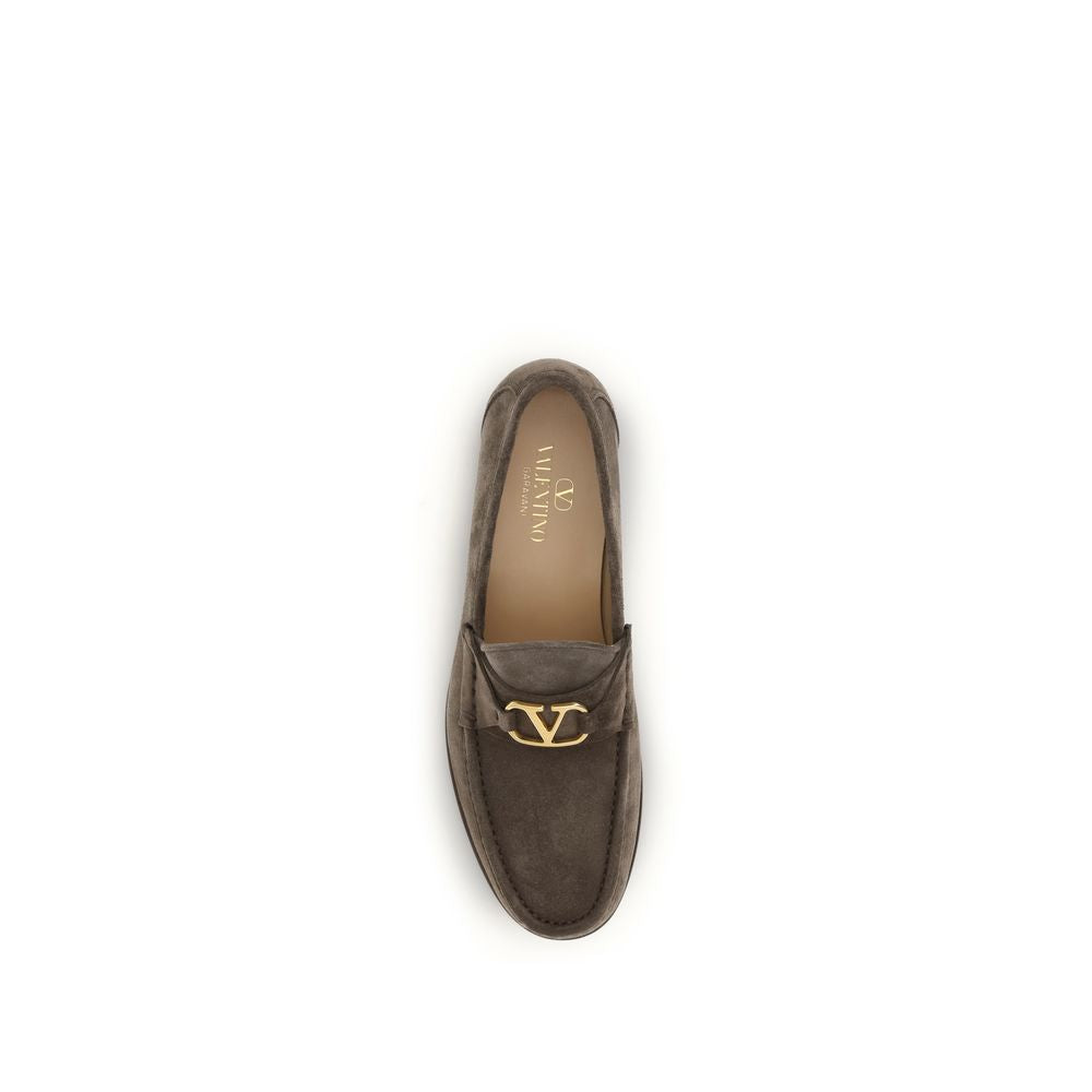 Valentino Garavani Loafers από δέρμα μοσχαριού Bos Taurus σε Καφέ