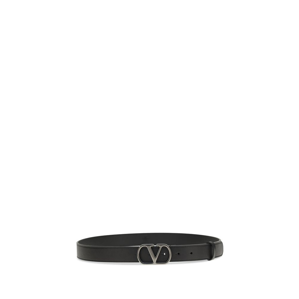 Valentino Garavani Ζώνη από δέρμα μοσχαριού σε Μαύρο