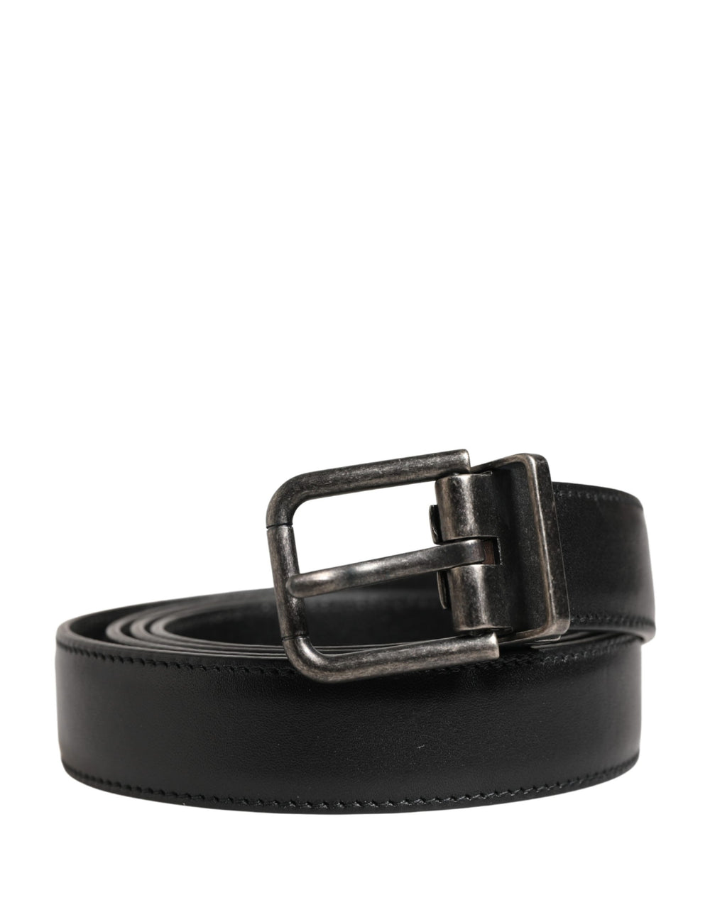 Dolce & Gabbana Calf Leather Belt in Black