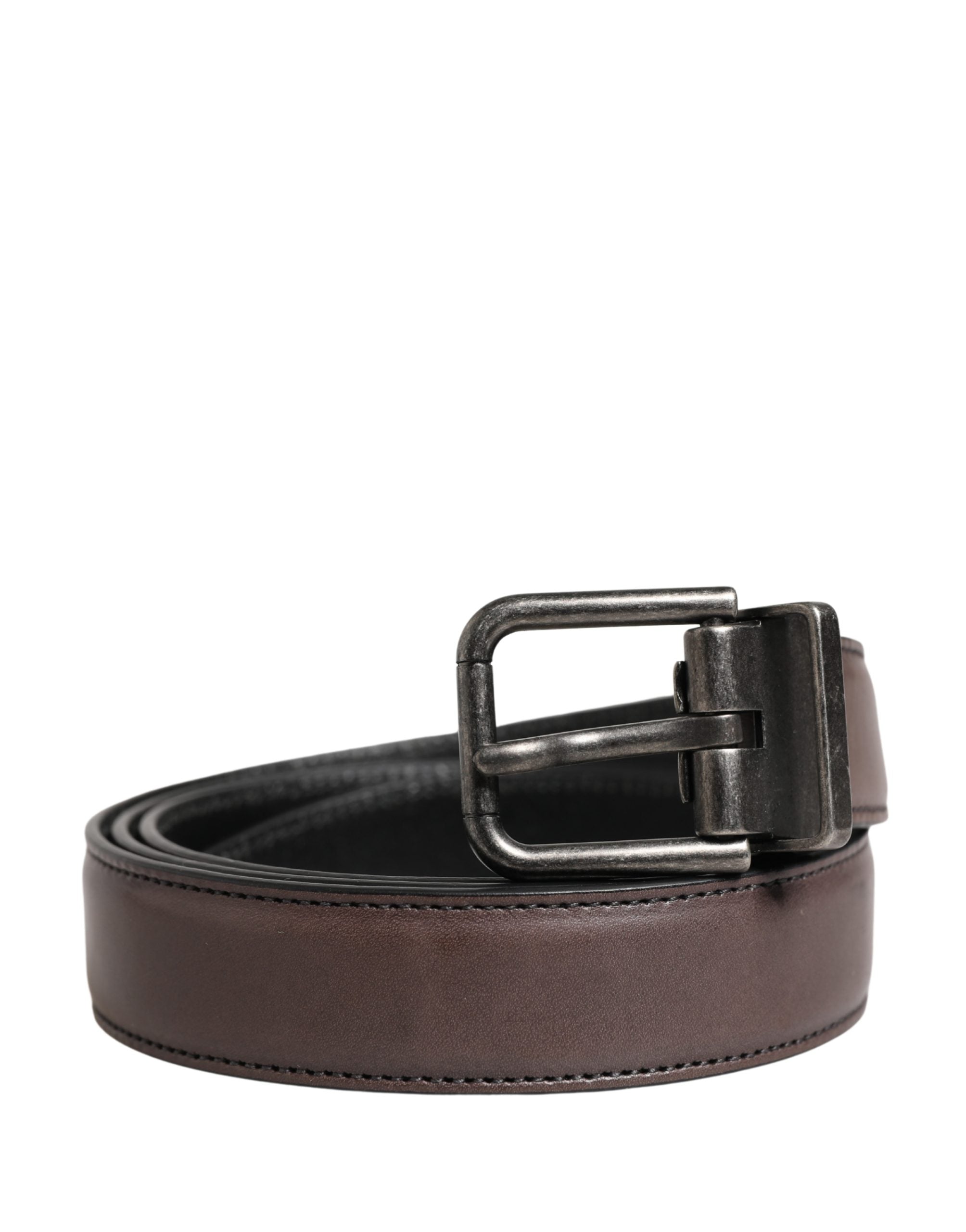 Men Brown Classic Leather Metal Buckle Belt mens luxury fashion - Mens Edit