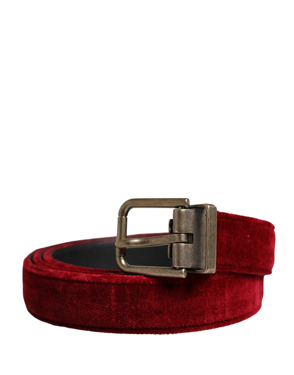 Dolce & Gabbana Velvet Cotton Belt in Burgundy
