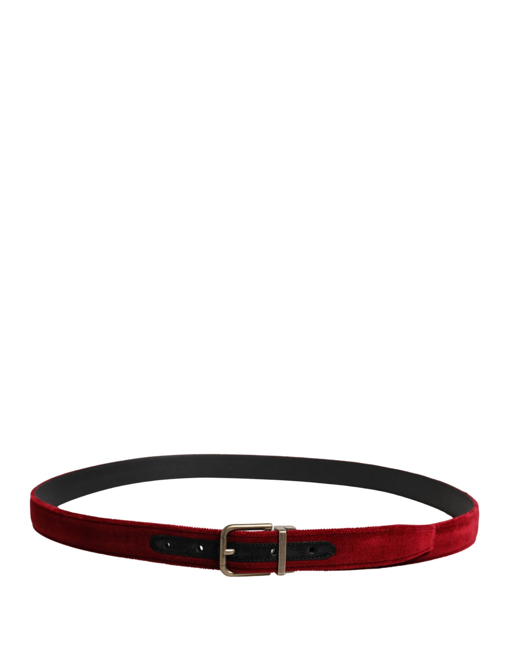 Dolce & Gabbana Velvet Cotton Belt in Burgundy