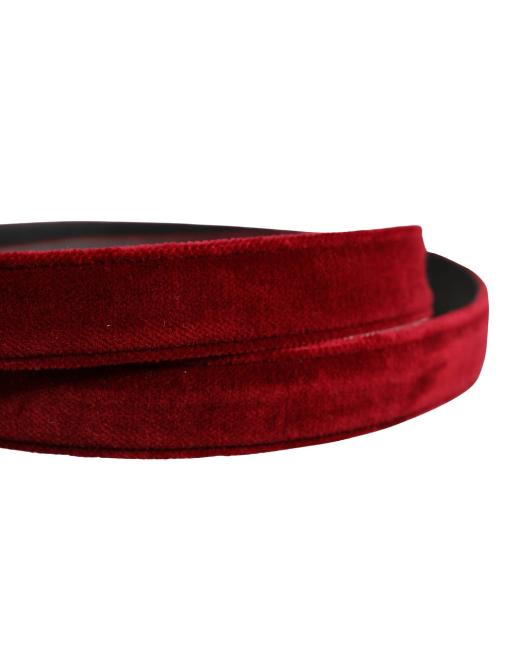 Dolce & Gabbana Velvet Cotton Belt in Burgundy