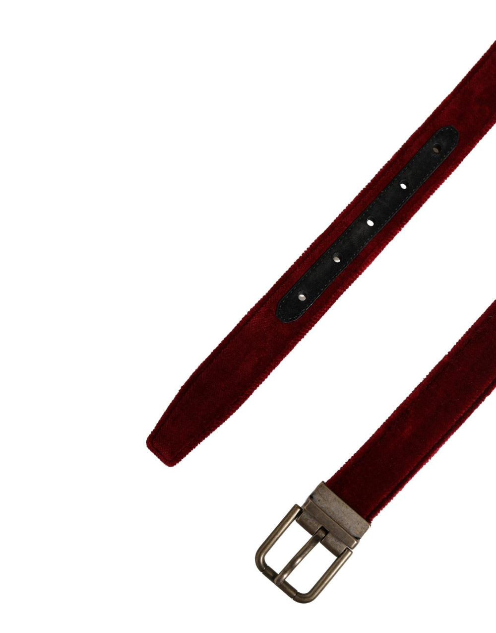 Dolce & Gabbana Velvet Cotton Belt in Burgundy