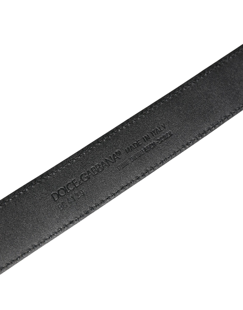 Dolce & Gabbana Caiman Leather Belt in Black