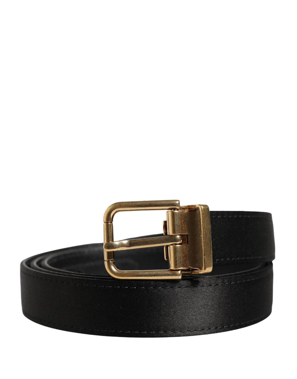 Dolce & Gabbana Silk-Viscose Belt in Black