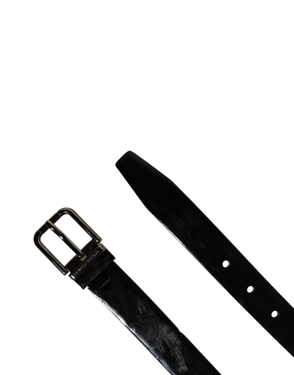 Dolce & Gabbana Calf Leather Belt in Black