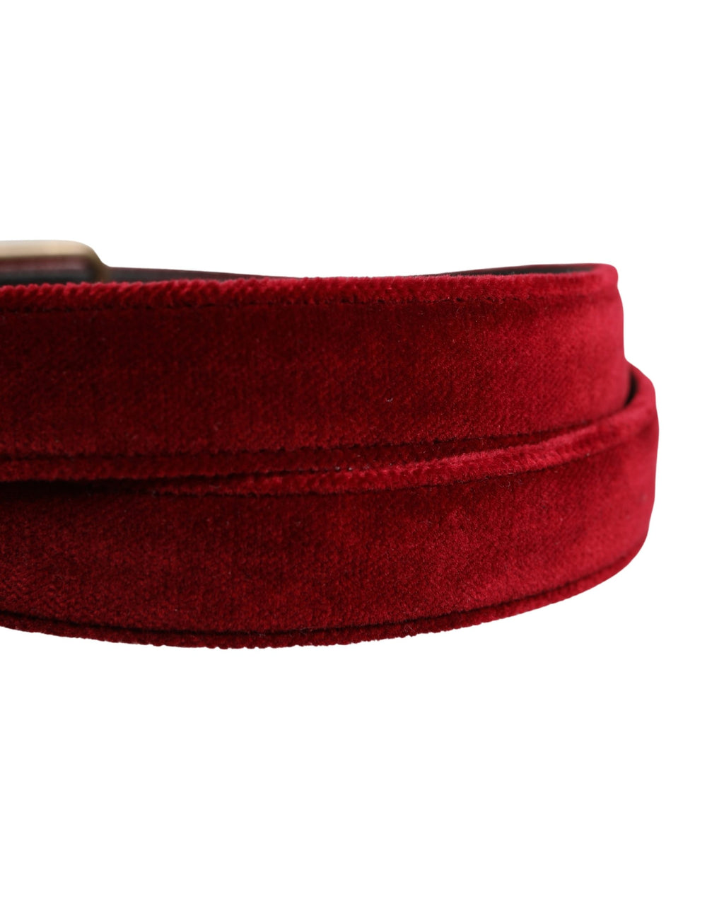 Dolce & Gabbana Velvet Belt in Burgundy