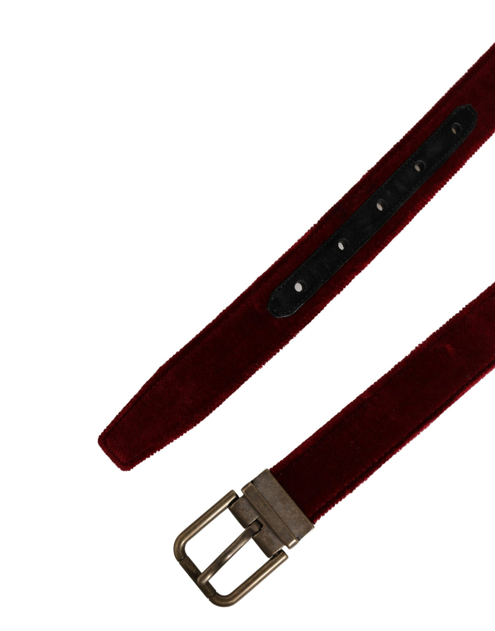 Dolce & Gabbana Velvet Belt in Burgundy